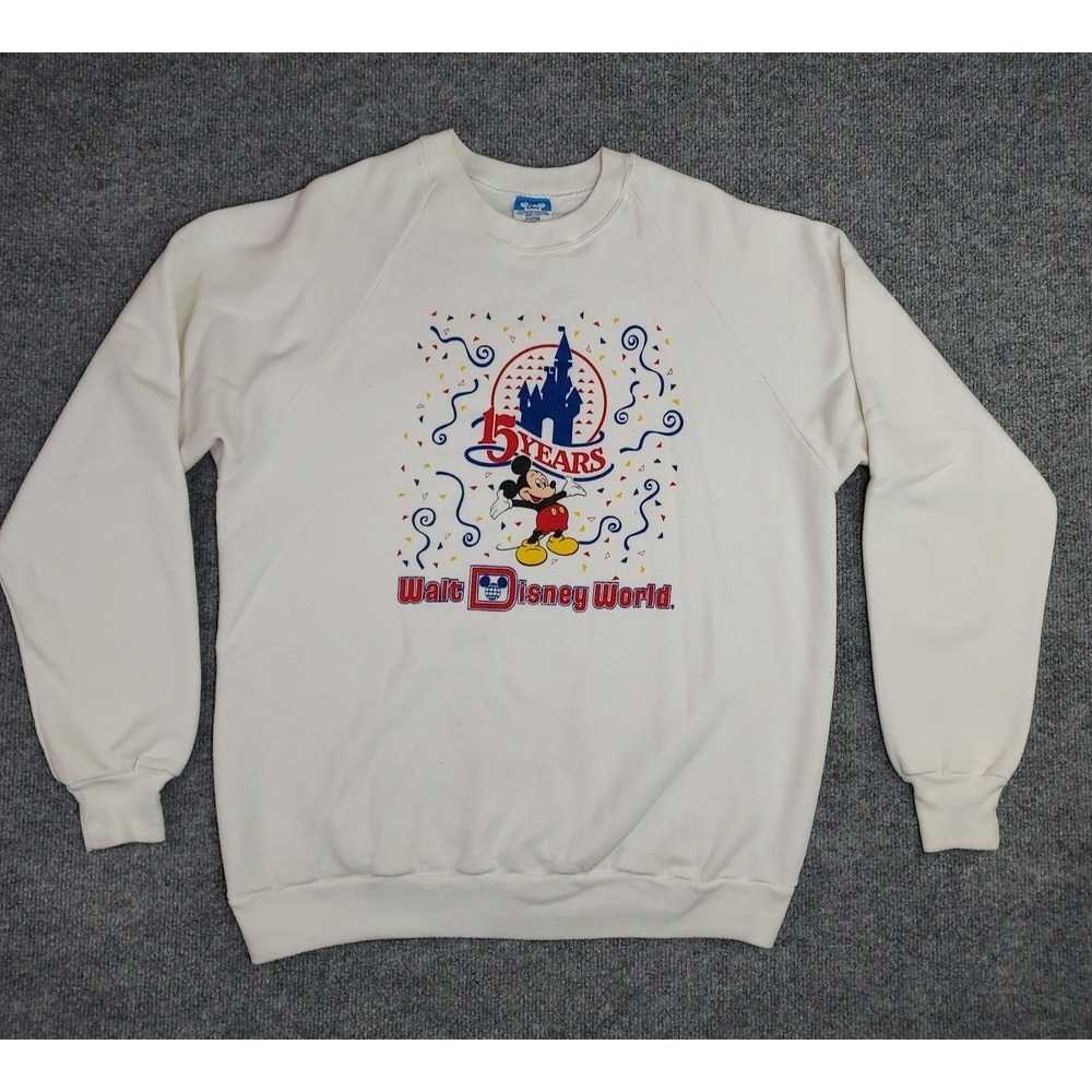 1986 Walt Disney World 15 Years Anniversary Vintage Sweater Size XL Made in USA